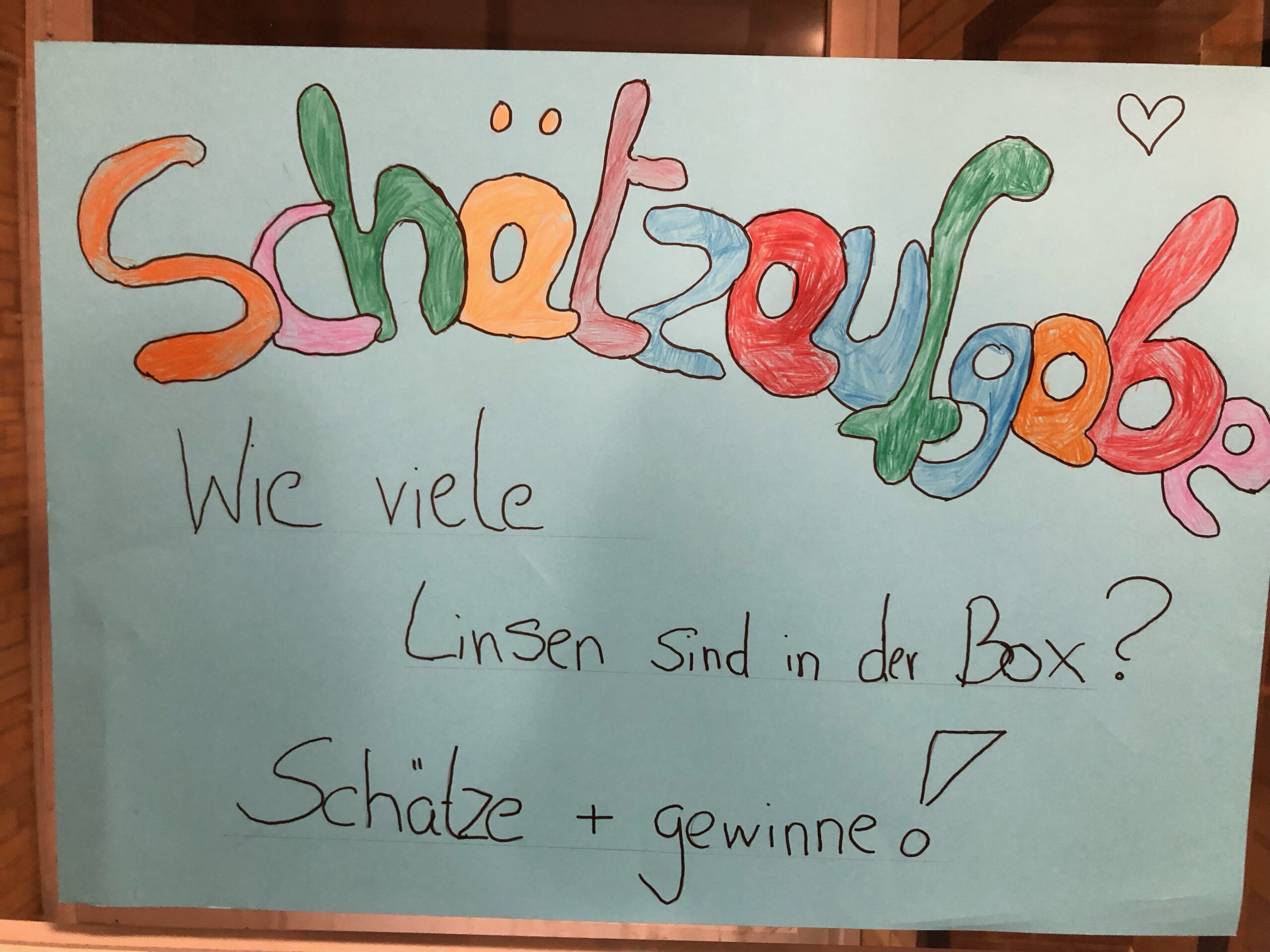 Schätzaufgabe vom Tag der offenen Tür!