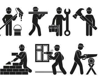 stickmen-silhouettes-set-stylized-carpenter-260nw-2335033271
